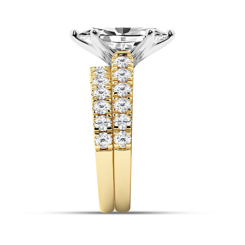 Marquise-Cut Lab Grown 5ctw. Diamond Classic Engagement Ring Set in 14k Yellow Gold image number null